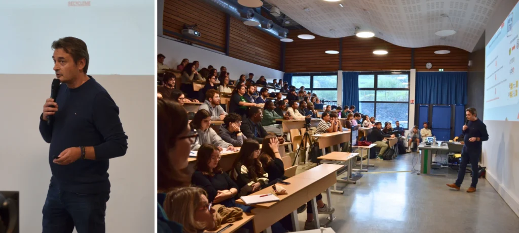 Photo d'un cours en amphithéâtre