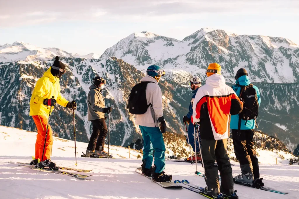 photo d'étudiants au ski