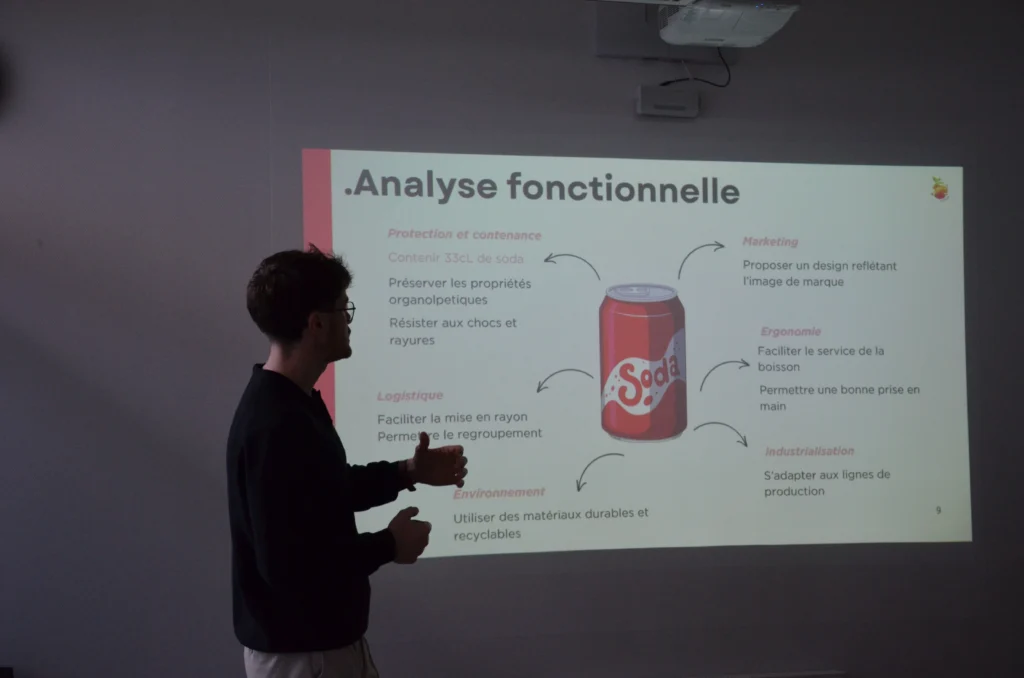 image1 étudiant qui présente un projet